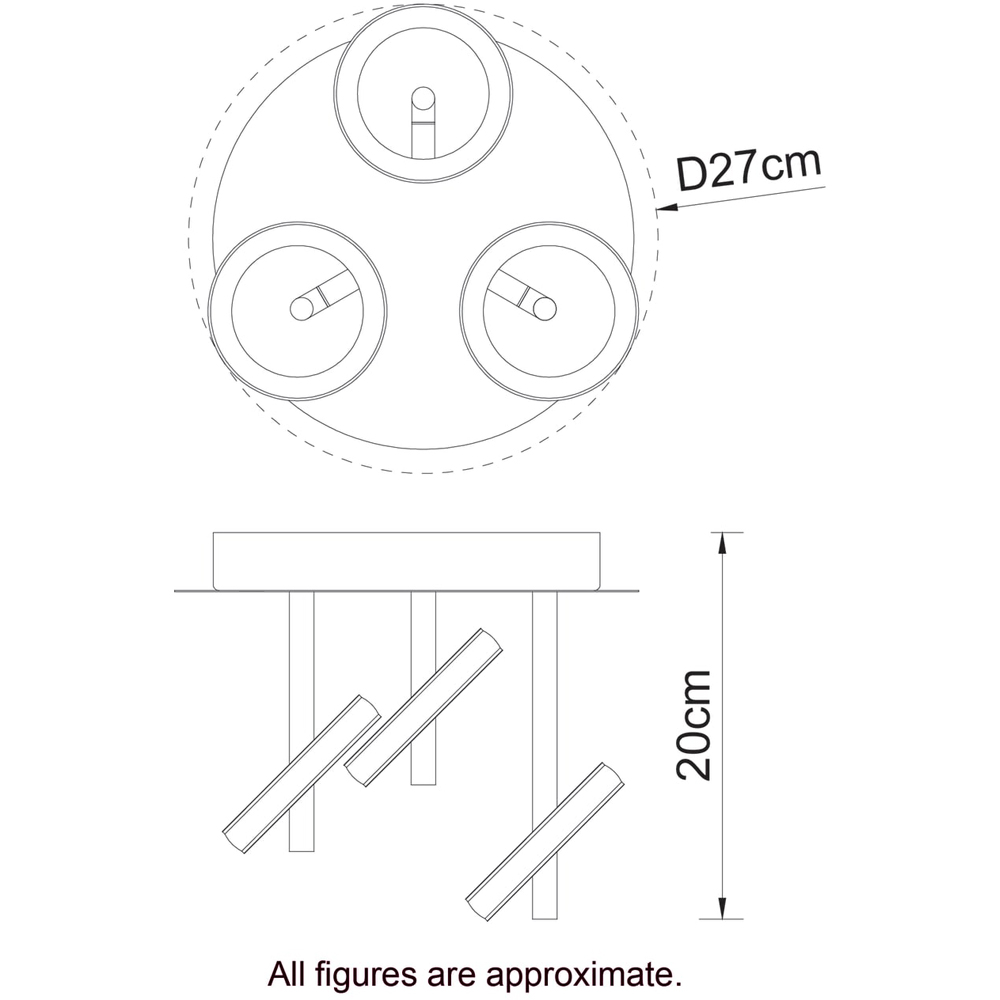 Cosylyte Holdon 3 Ring Chrome Drop Rod LED Ceiling Spotlight Image 7