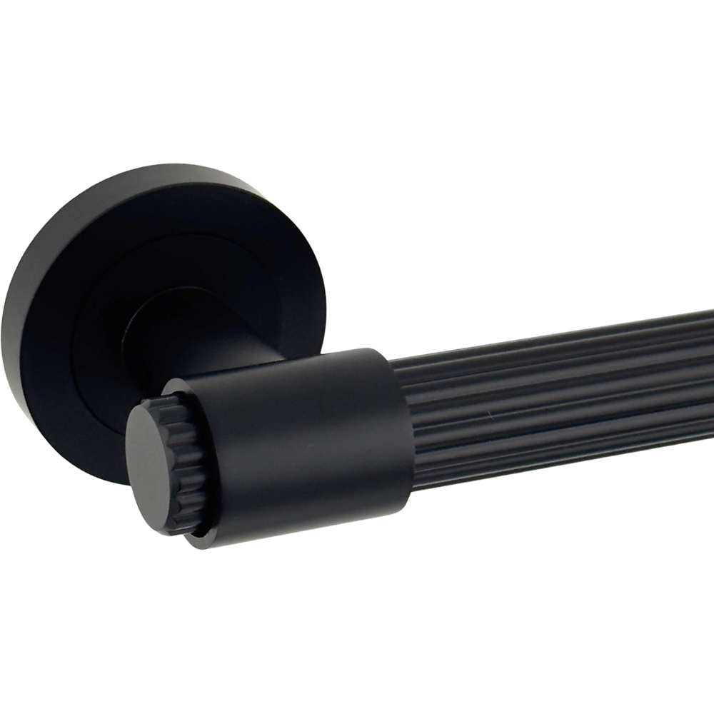 AXS Hardware Nevada Black Door Handles on Rose 2 Pack Image 4