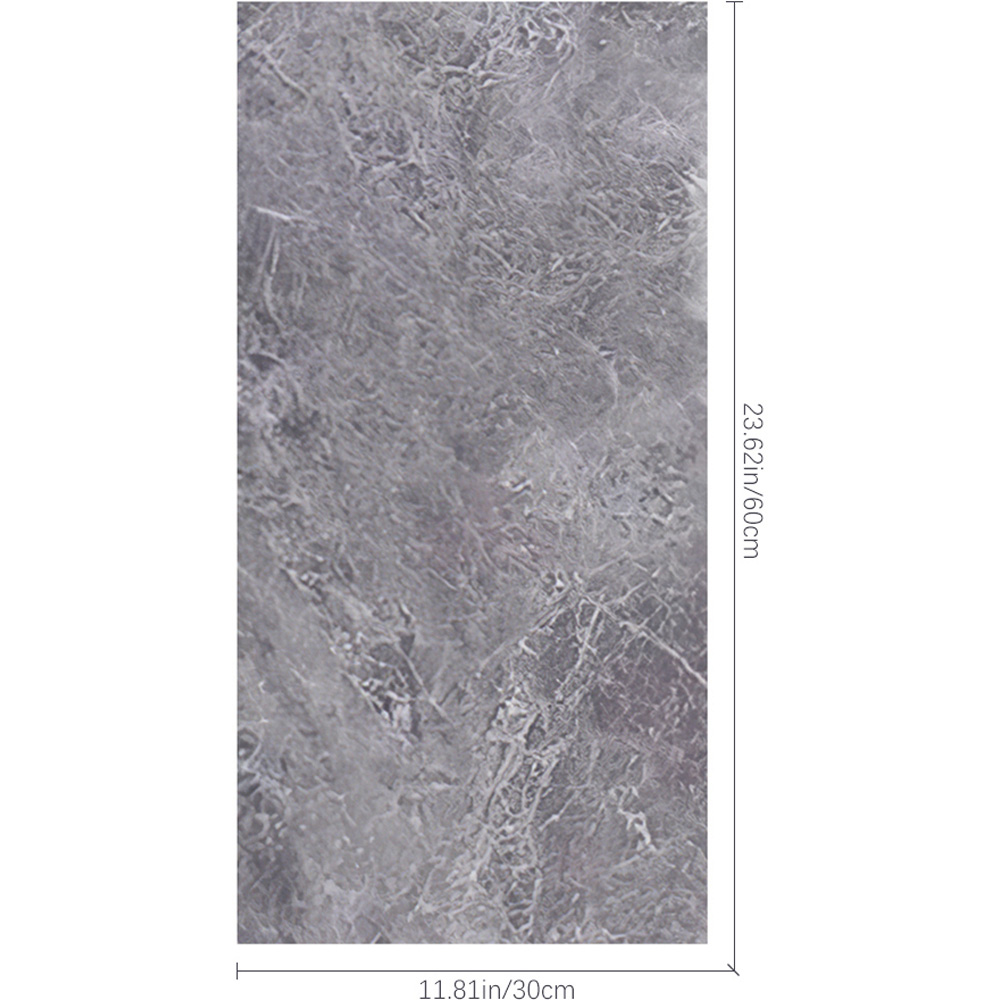 Living and Home Dark Grey Peel and Stick Marble Wall Backsplash Tile 60 x 30cm 10 Pack Image 5