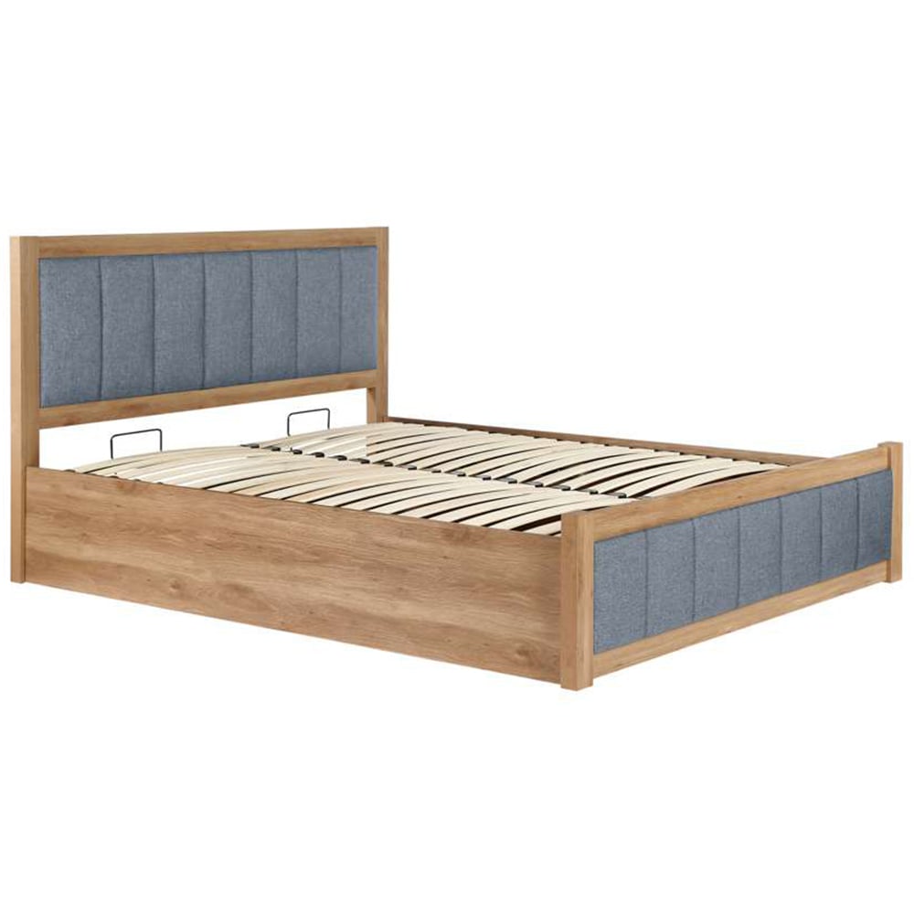 Birlea Belmont Double Grey Upholstered Ottoman Bed Image 2