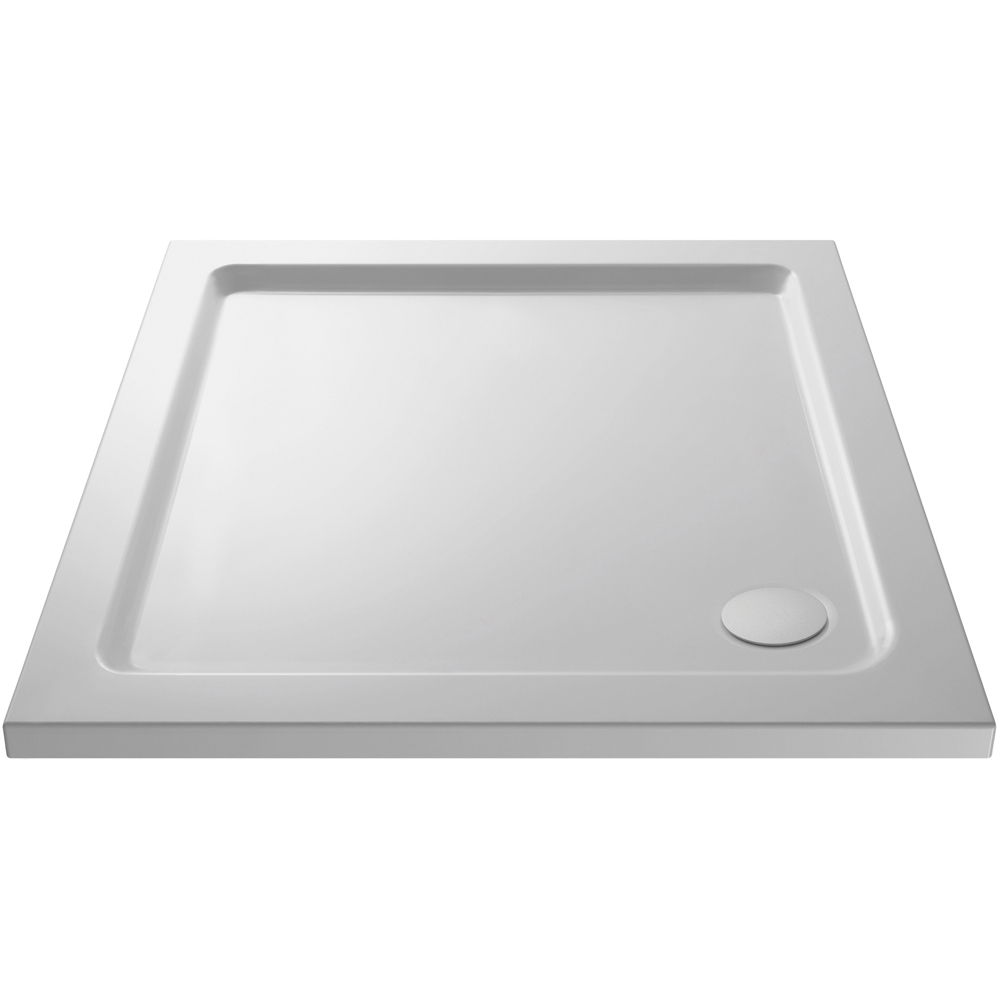 nuie White Square Slimline Shower Tray 760 x 760mm Image 1