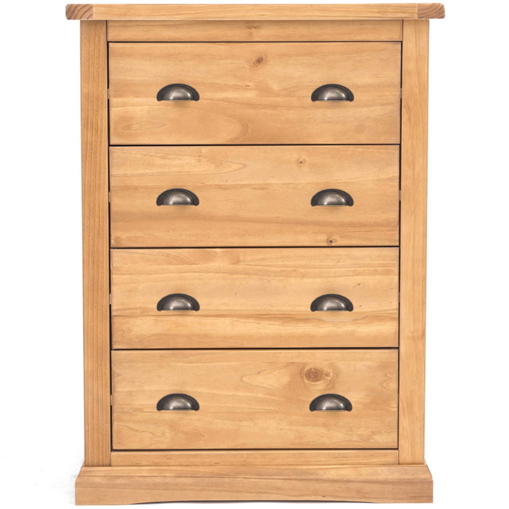 Cabinet Bits Lucca 4 Drawer Antique Wax Brass Cup Handle Chest of Drawers Image 2