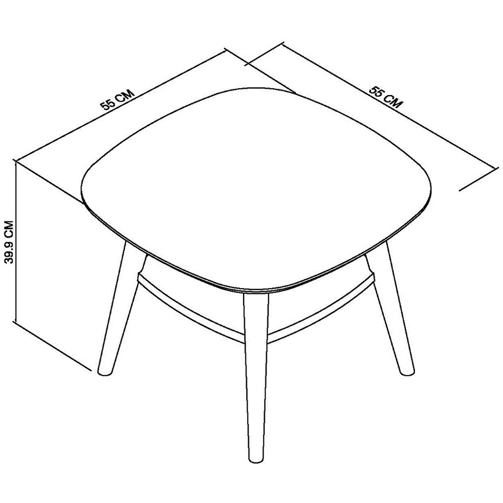 Bentley Designs Single Shelf Vintage Weathered Oak Lamp Table Image 5