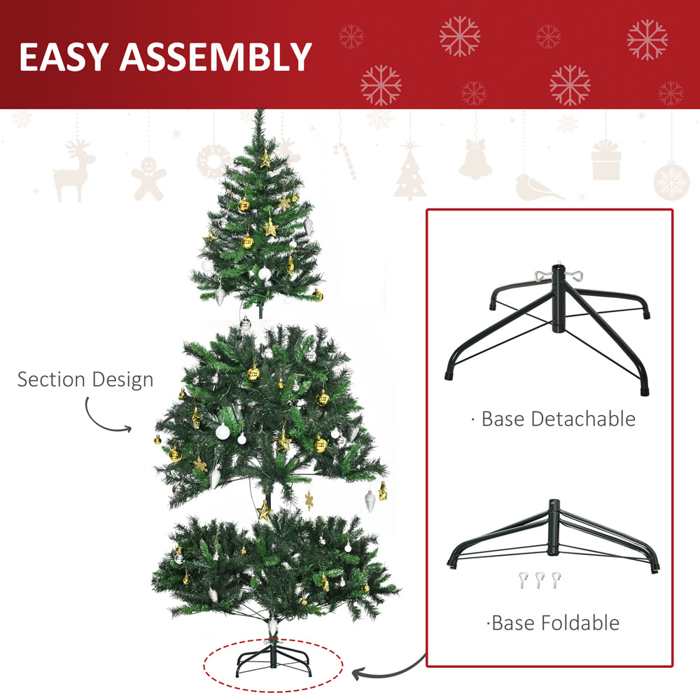 Everglow Pre-Lit Green Artificial Christmas Tree with Metal Stand 6ft Image 7
