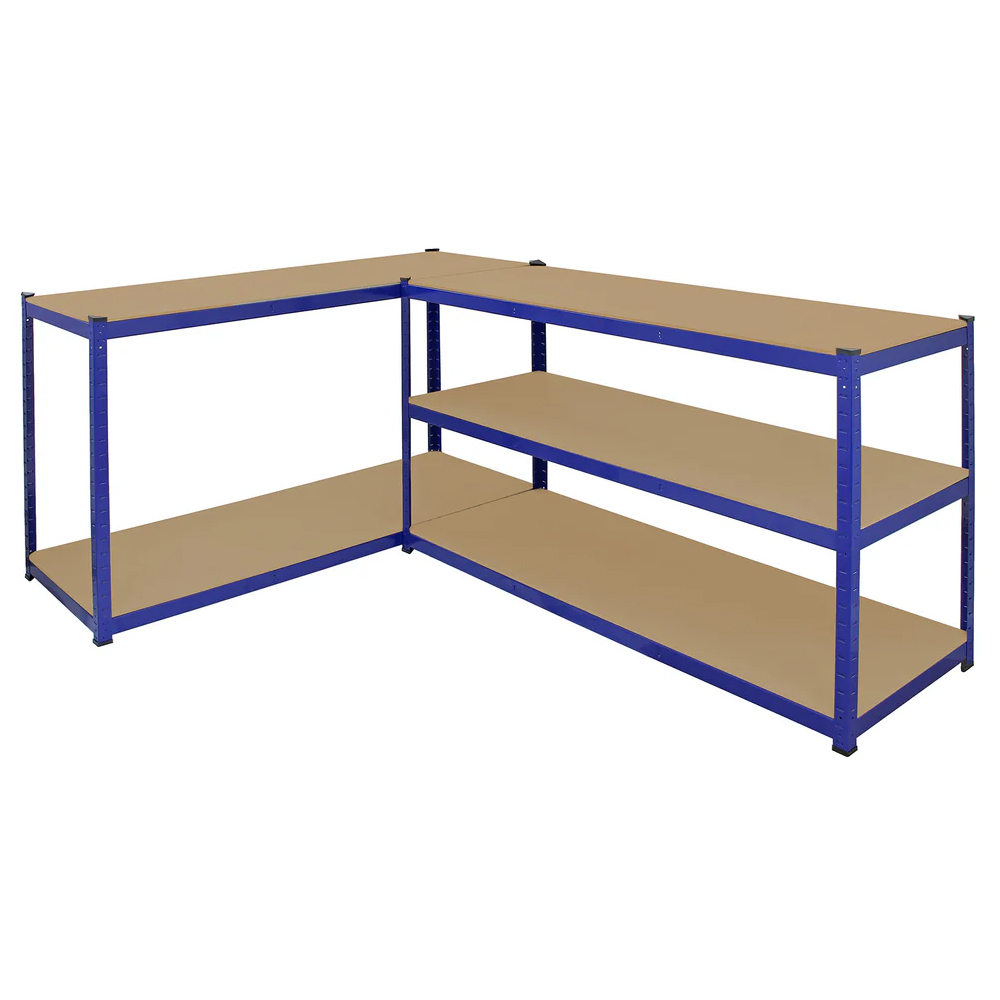 Monster Shop Racking T-Rax Extra Wide Storage Shelves Blue 160cm 5 Pack Image 4