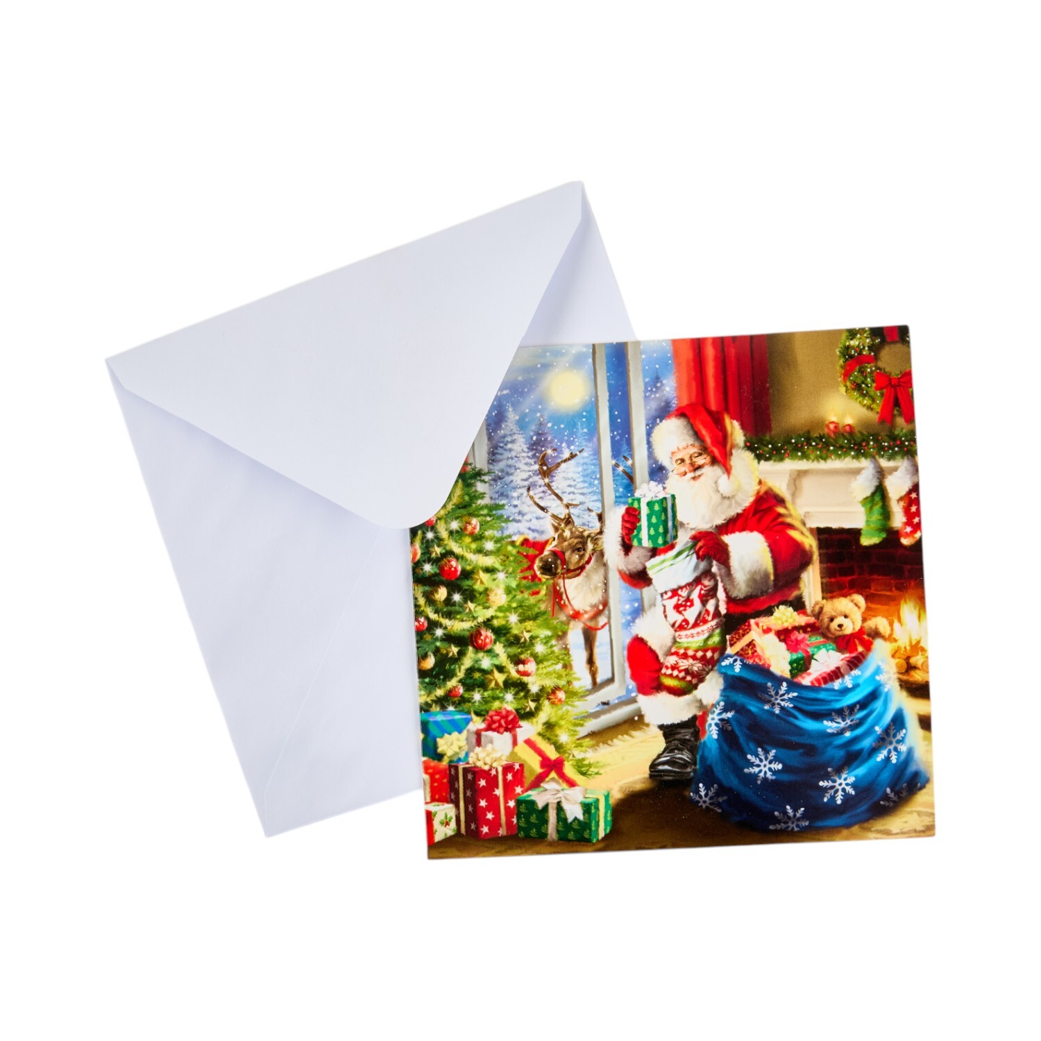 Pack of 10 Traditional Santa Cards Image 3