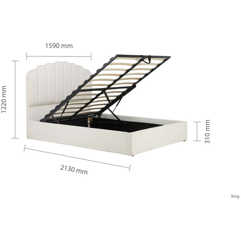 Birlea Monaco King Size White Ottoman Bed Image 8