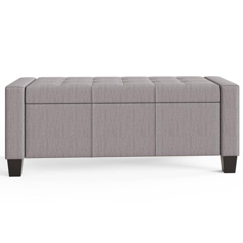 GFW Verona Grey Ottoman Storage Bench Image 5