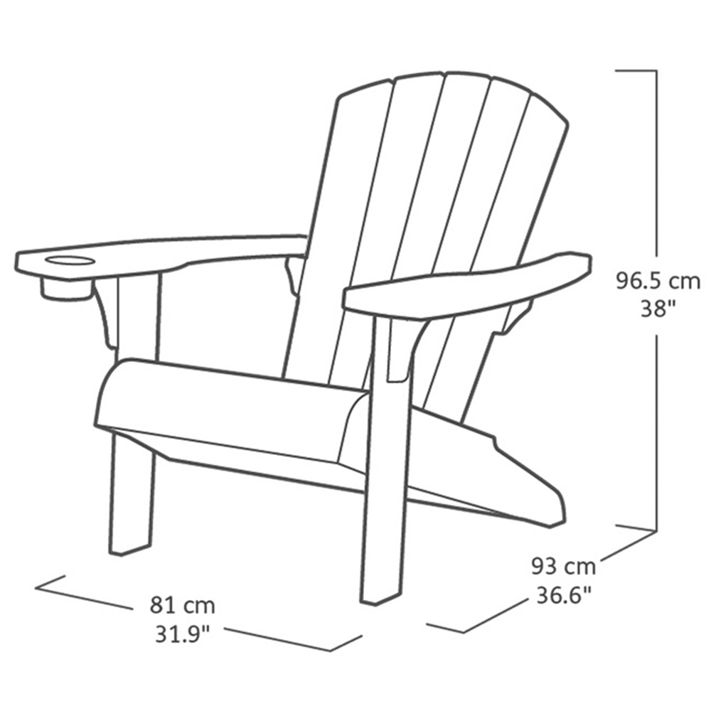 Keter Set of 2 Silver Sage Adirondack Chair Image 7