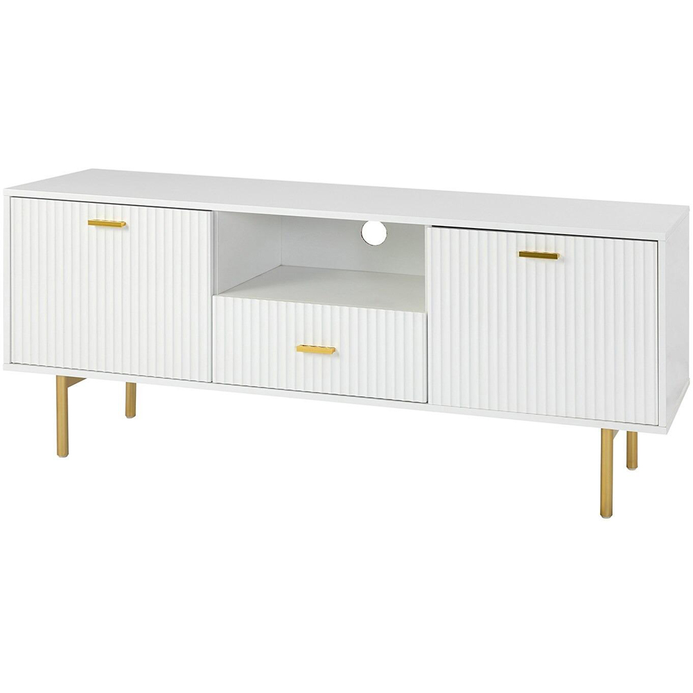 Kosy Koala 2 Door Single Drawer White TV Cabinet Image 2