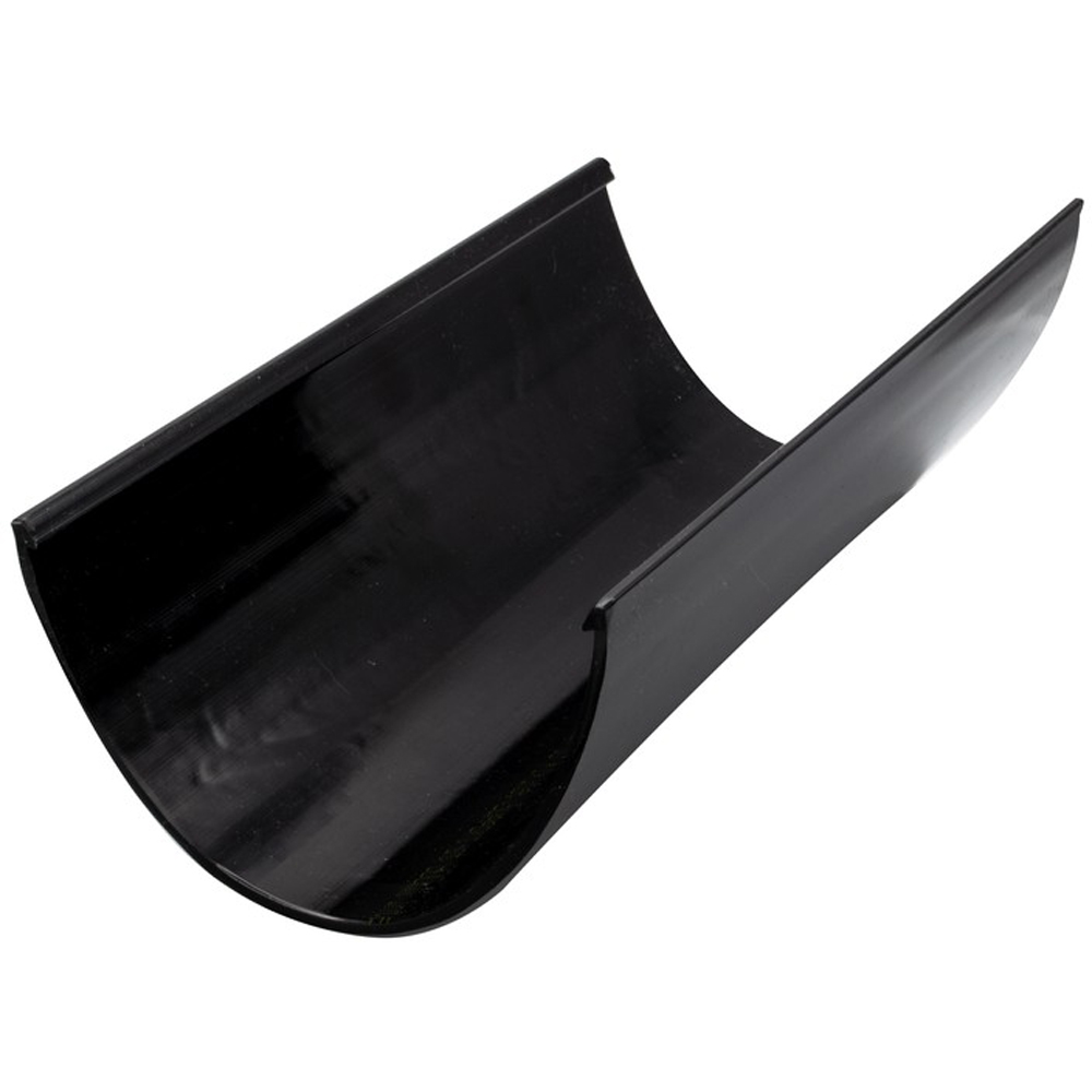 FloPlast Deepflow Hi-Cap Gutter Black 3m x 115 x 75mm Image 4