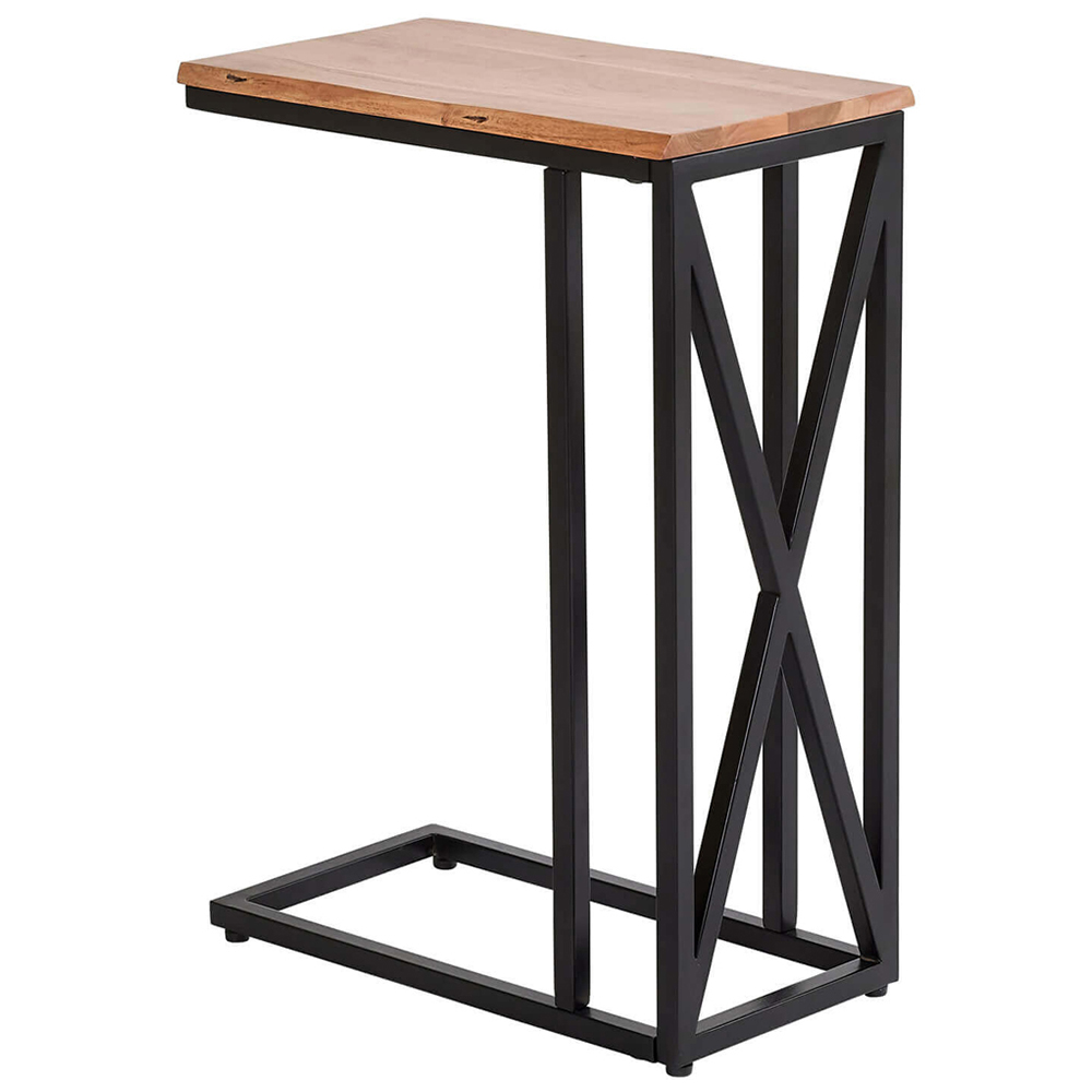Home Source Pacific Natural Acacia Wood Side Table Image 2