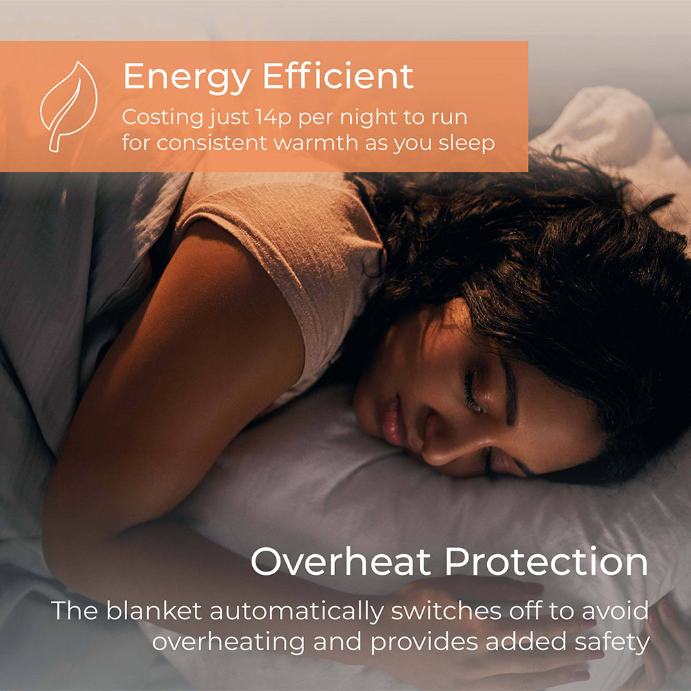 Tower Double White Heated Under Blanket Image 5