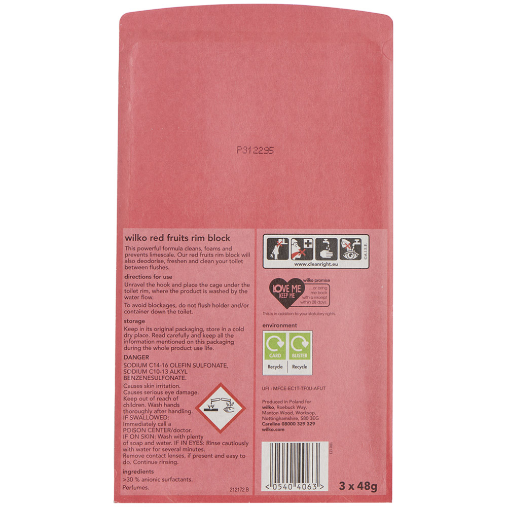 Wilko Flex Red Fruits Rim Block 3 Pack Image 2