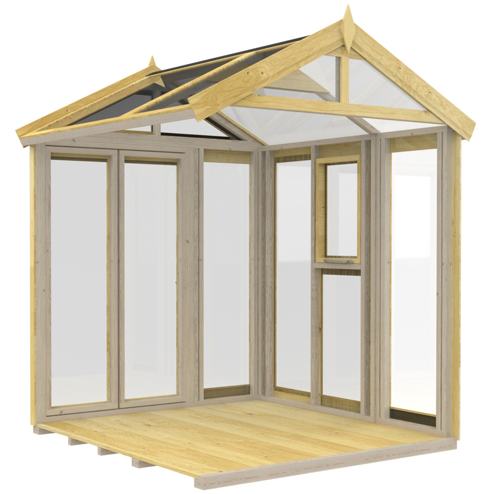 DIY Sheds Pressure Treated Tongue and Groove Timber and Glass 6 x 6ft Greenhouse Image 4