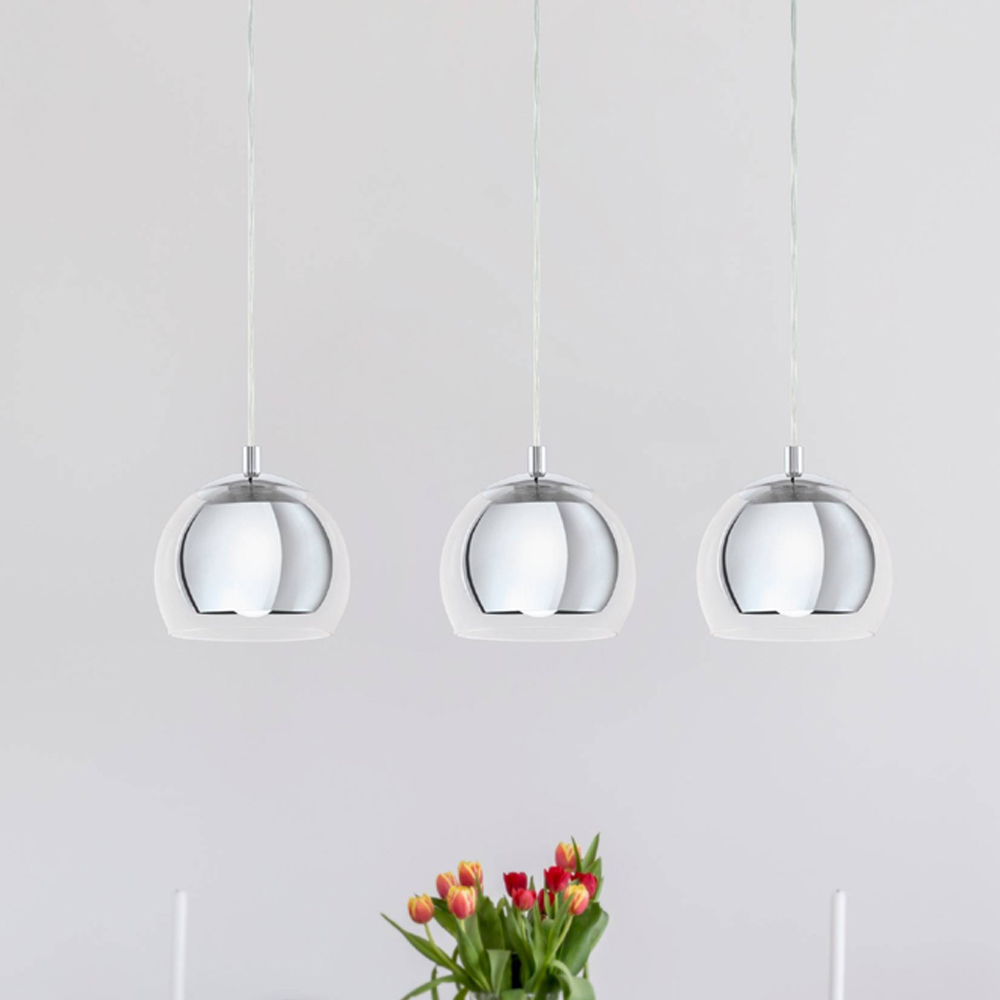 EGLO Rocamar 3L Chrome Pendant Light Image 2