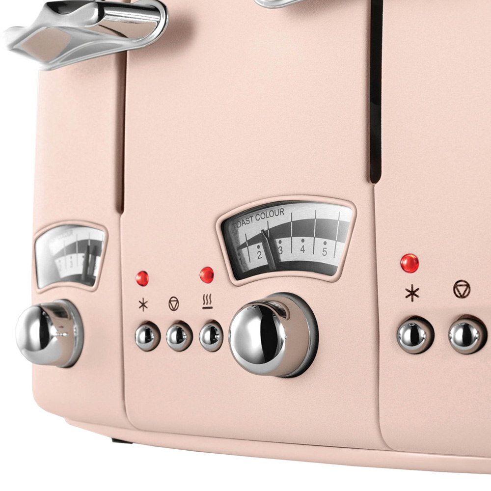 De'Longhi Argento DL3021 Pink 4 Slice Toaster Image 5
