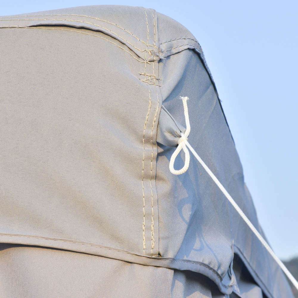 3x3m Gazebo 2-tier Roof Party Tent Grey Image 3