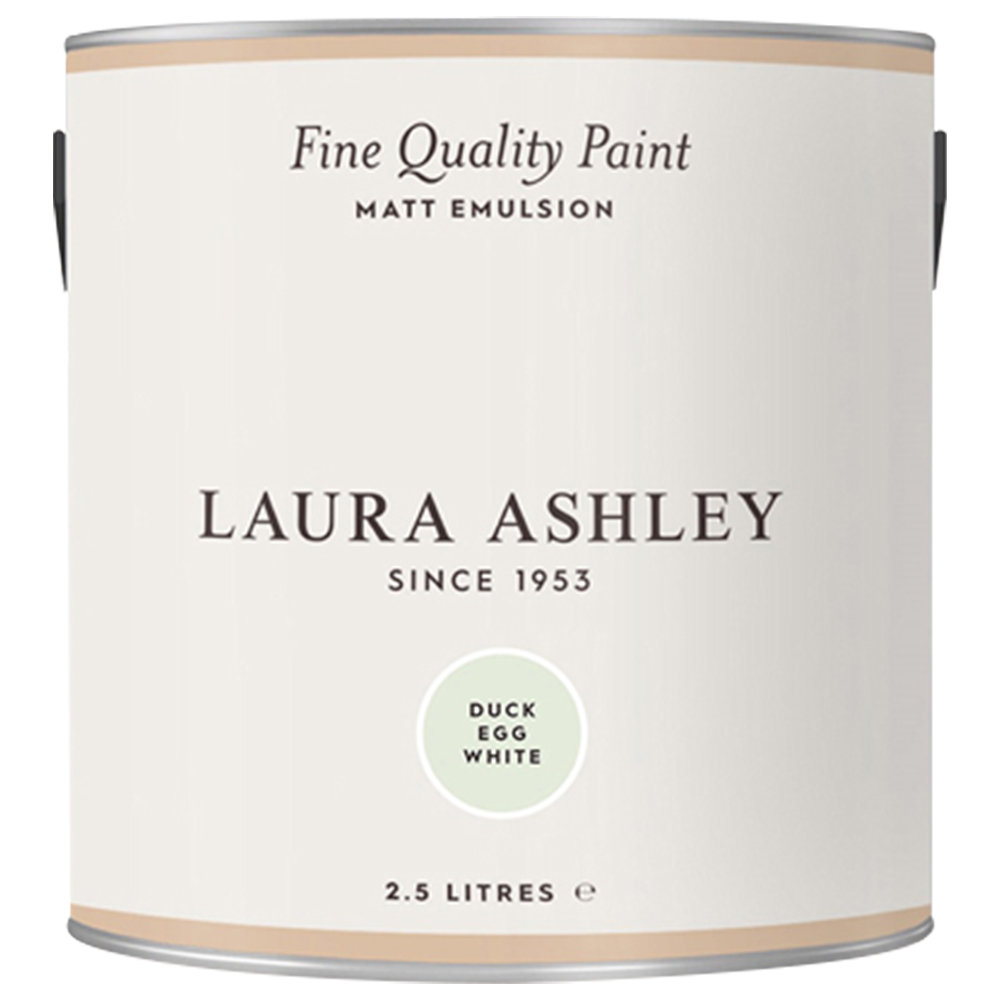 Laura Ashley Duck Egg White Matt Emulsion Paint 2.5L Image 2