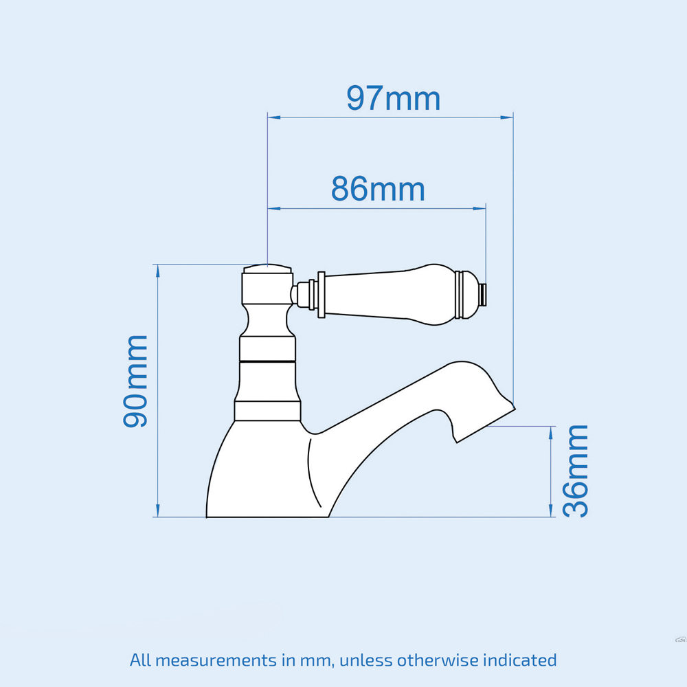 Nes Home Regalia Traditional Chrome Bathroom Twin Basin and Bath Taps Image 4
