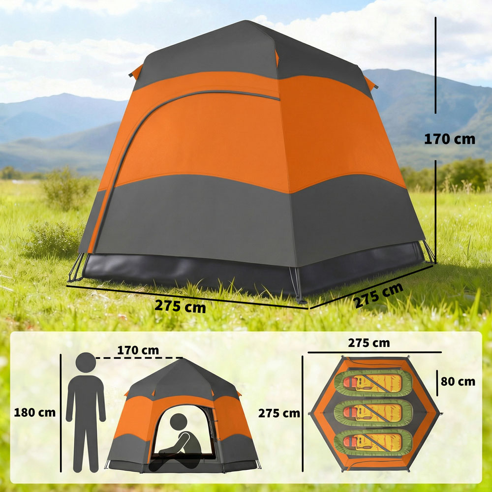 Outsunny Double Layer Portable Pop-Up Tent with Rainfly Image 9