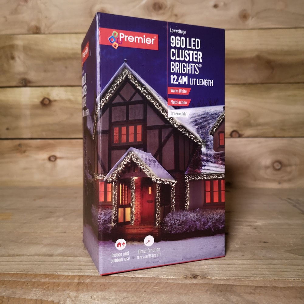 Premier ClusterBrights 960 Warm White LED Cluster String Light 12.4m Image 9