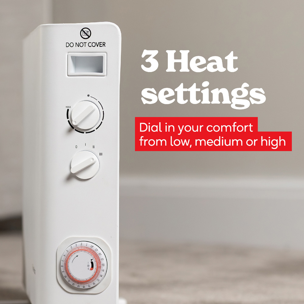Russell Hobbs RHCVH6002W White Convection Heater with Timer 2000W Image 5