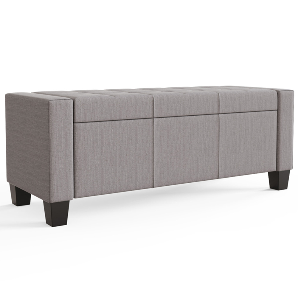 GFW Verona Grey Ottoman Storage Bench Image 3