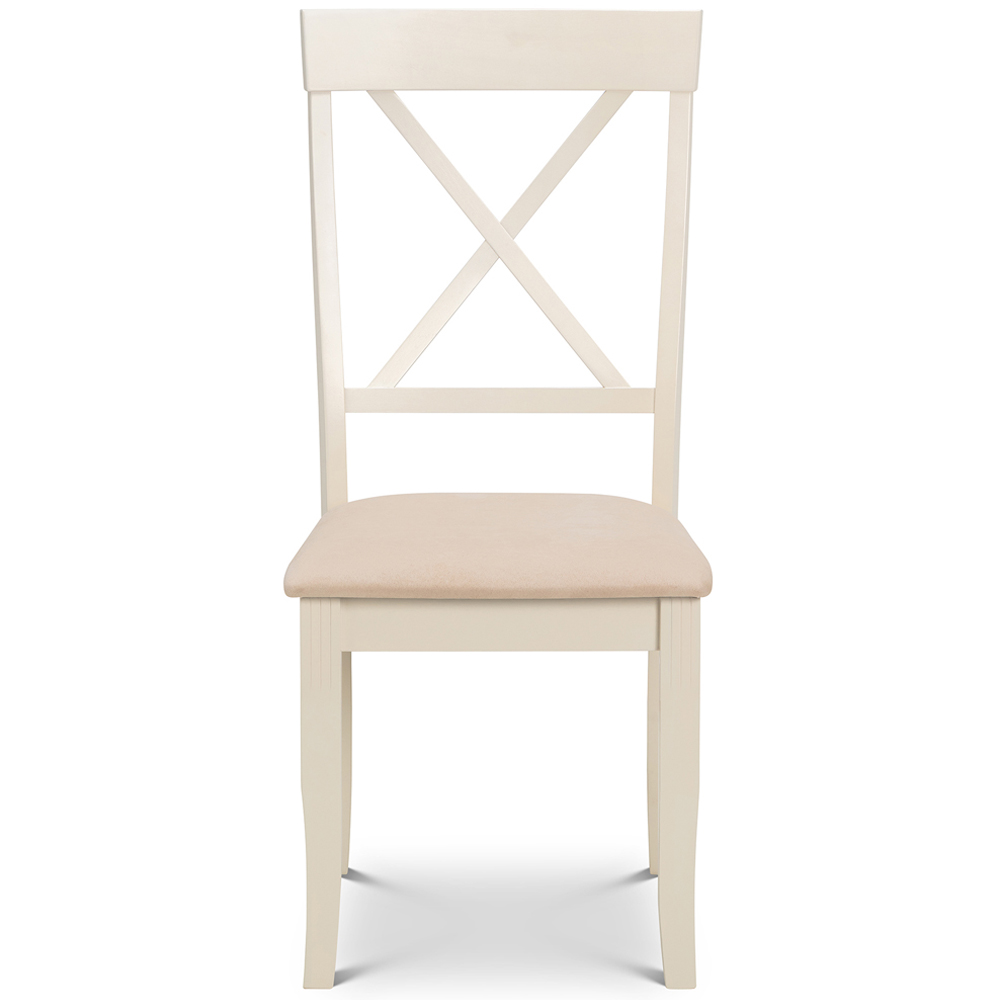 Julian Bowen Davenport 6 Seater Dining Set Oak and Ivory Image 4