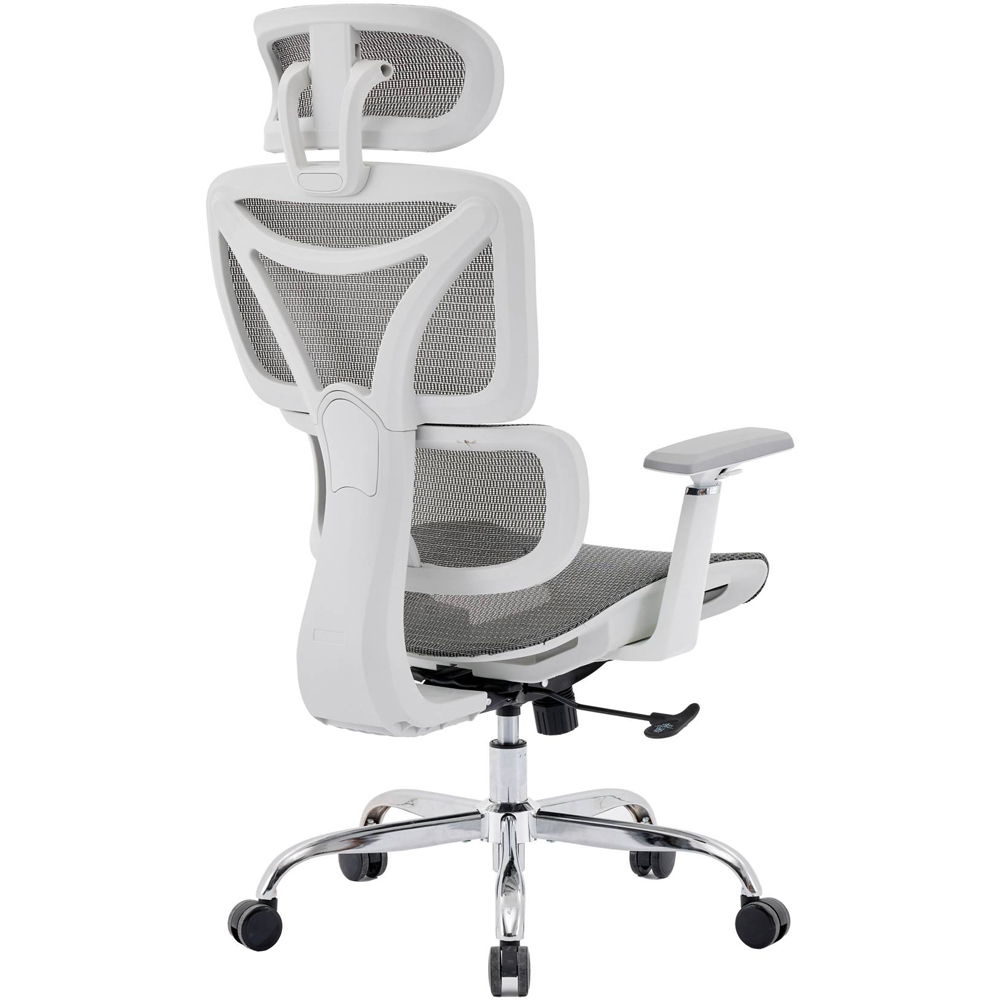 Shankar Elite Grey and White Mesh Office Chair Image 3