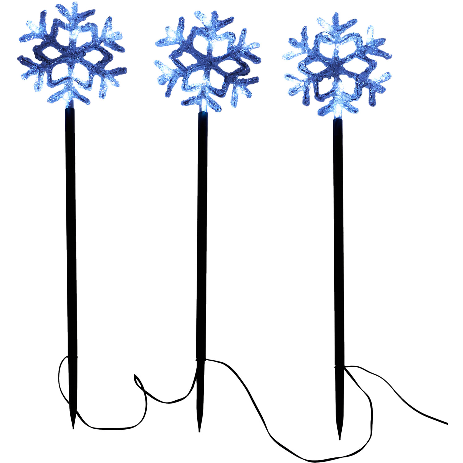 Set of 8 Snowflake Garden Stakes Image 4