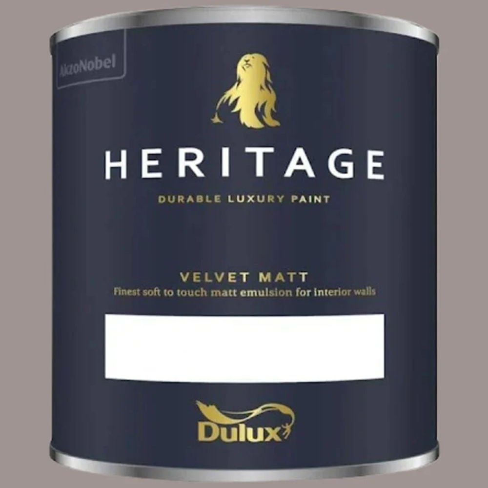 Dulux Heritage Walls and Ceilings Terra Ombra Velvet Matt Emulsion Paint 1L Image 2
