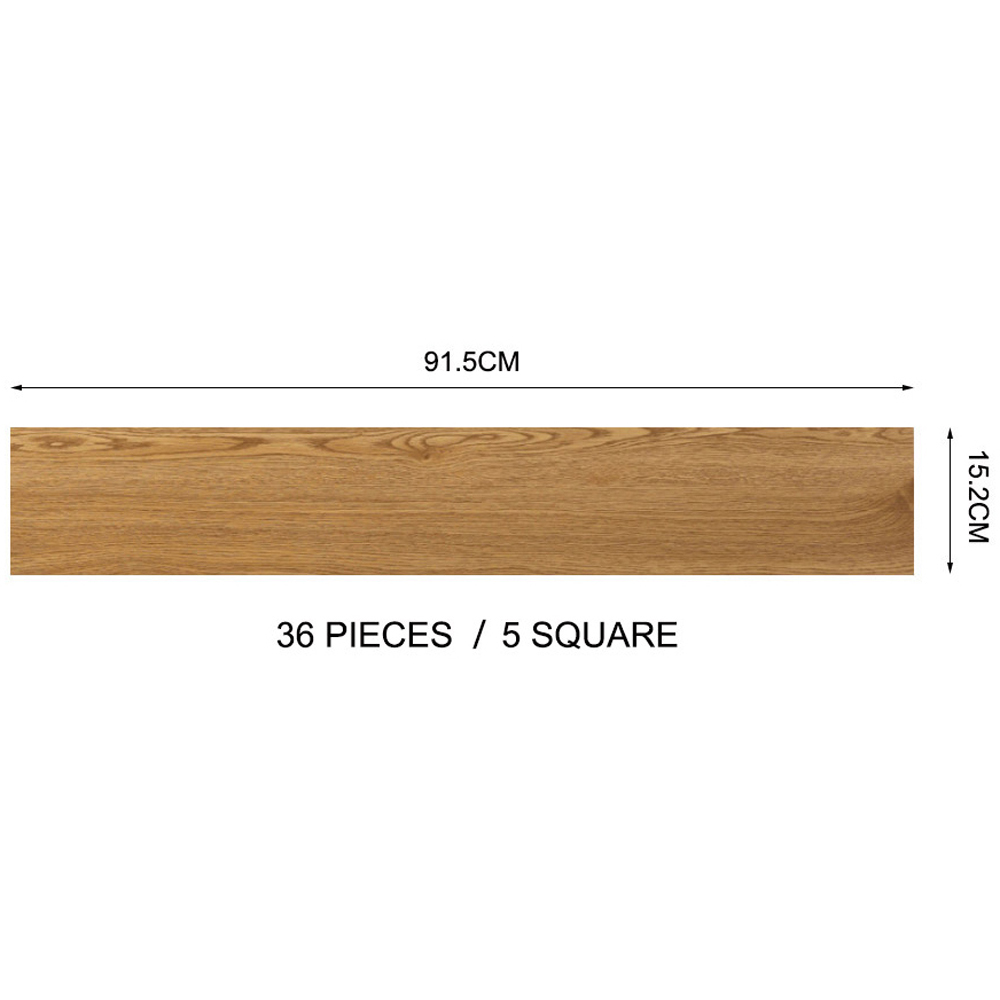 Living and Home PVC Brown Wood Plank Flooring 36 Pack Image 9