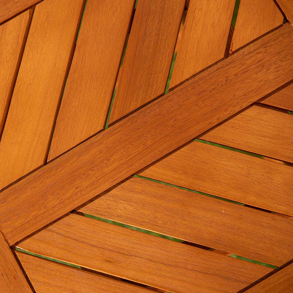 Samuel Alexander 2 Seater Wooden Garden Slatted Table and Chair Set Image 5