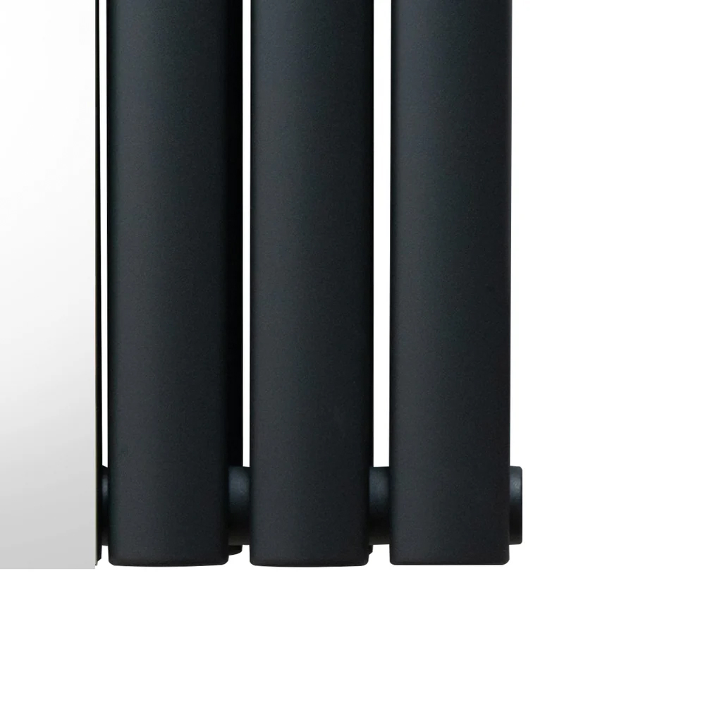 Monster Shop 3340 BTU Anthracite Grey Oval Mirror Radiator 1800 x 380mm Image 5