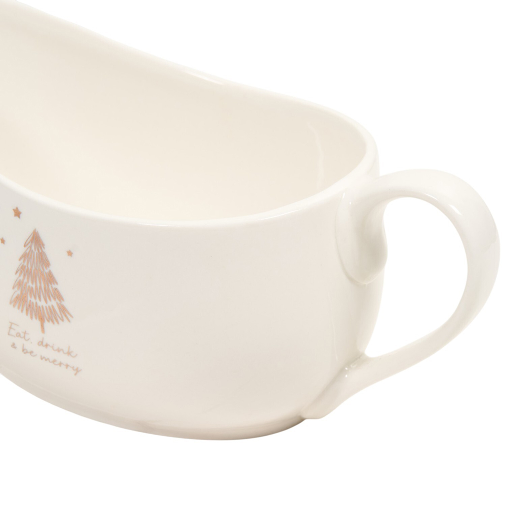 Gold Spruce Gravy Boat White Image 6