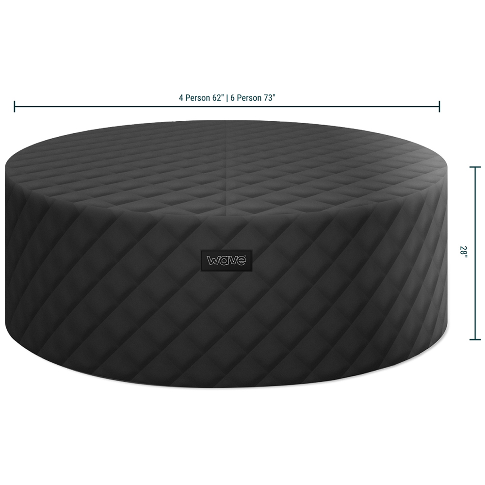 Wave Tahoe 4 Person Round Thermal Hot Tub Cover Image 4
