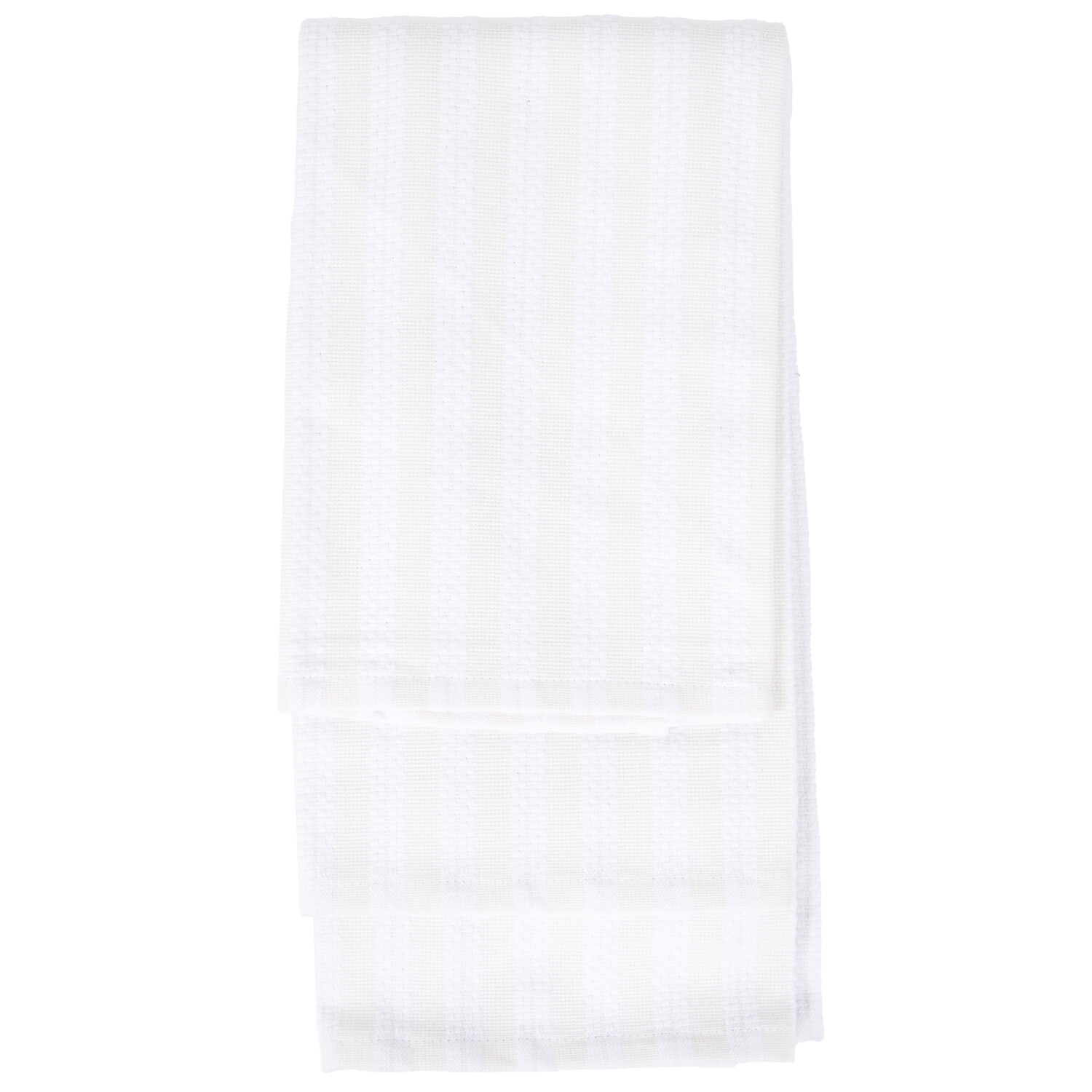 Pack of 3 Basket Weave Tea Towels - Cream Image 2