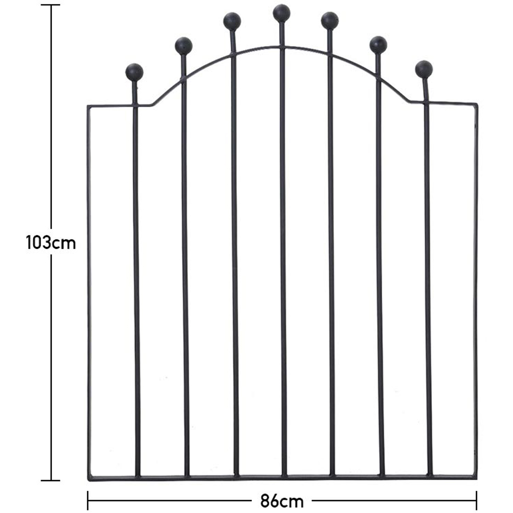 Living and Home Black Metal Rust Resistant Garden Gate 86 x 103cm Image 8