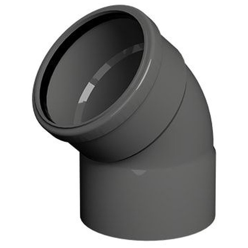 FloPlast Industrial Xtraflo Swan Neck Downpipe Kit Grey 110mm Image 4