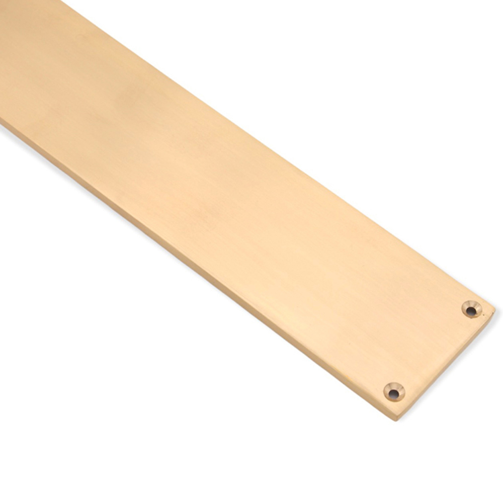 Spira Brass Victorian Plain Square Satin Brass Finger Plush Plate 300mm Image 4