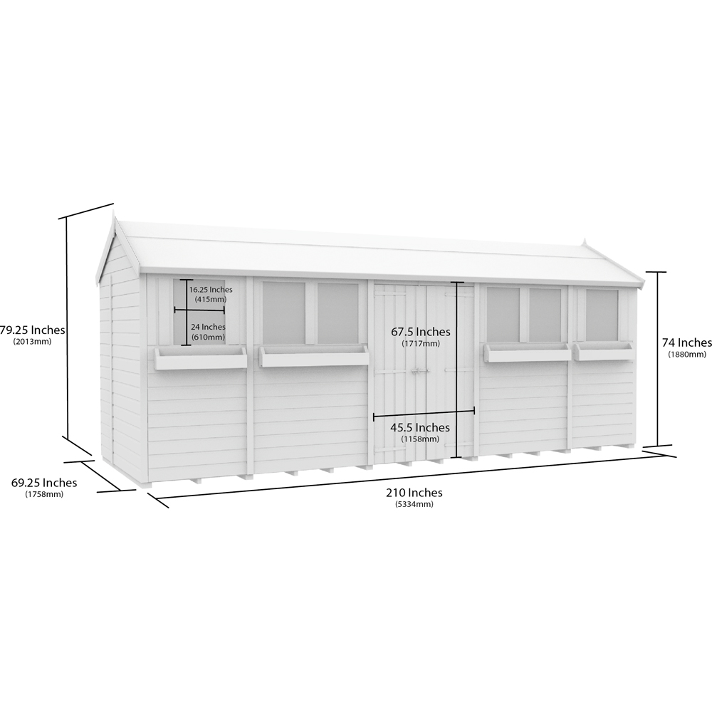 DIY Sheds 18 x 6ft Tongue and Groove Timber Apex Summer Garden Shed Image 9