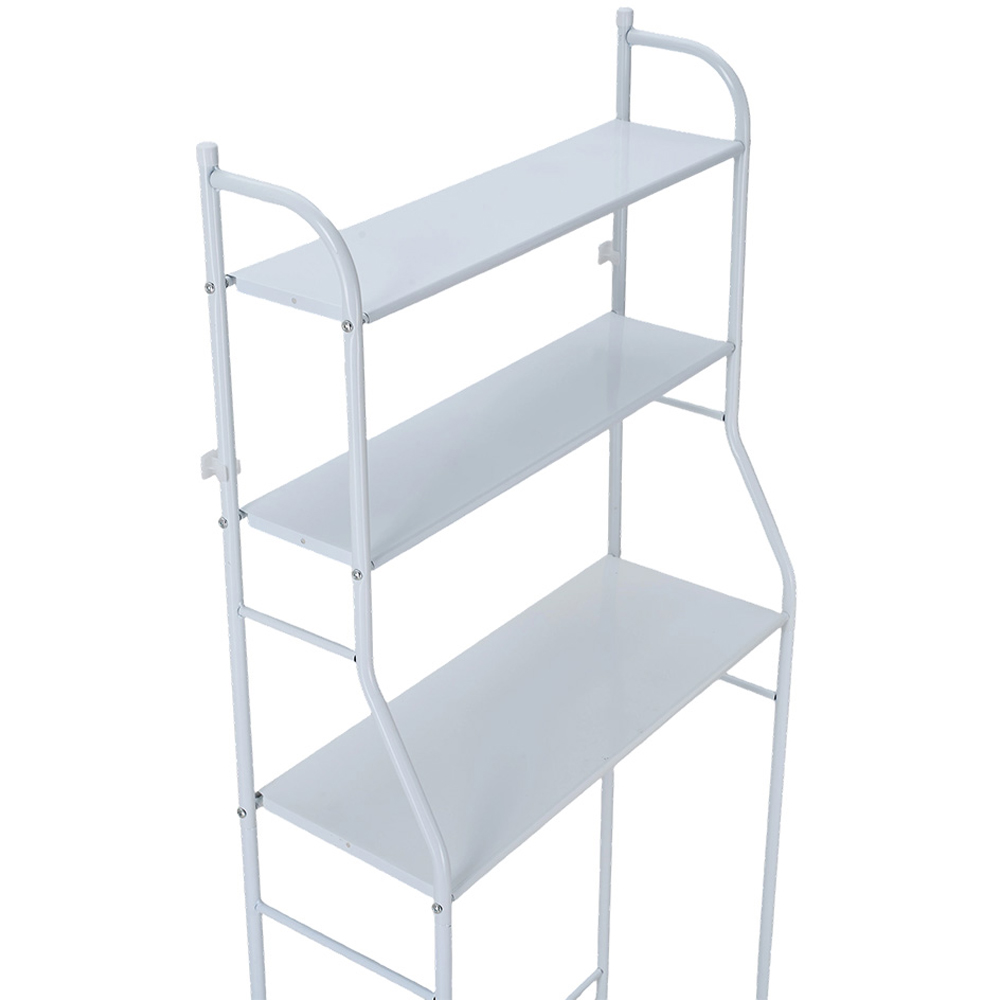 Living and Home 3 Shelf White Over-Washing Machine Storage Rack Image 3