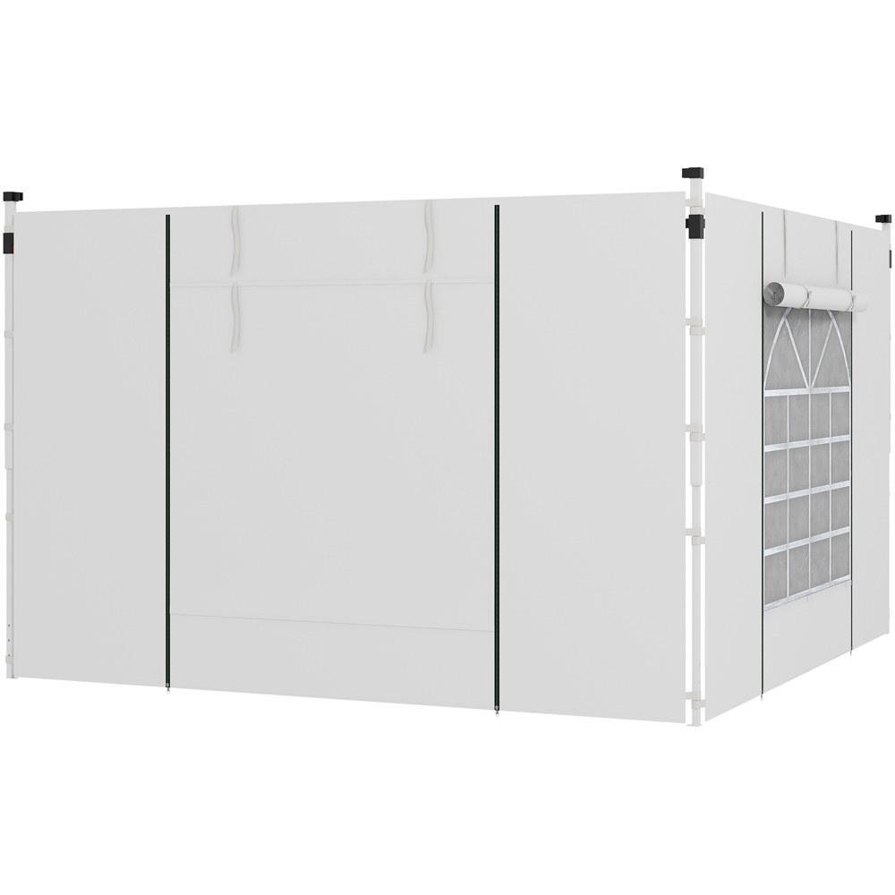 Outsunny White Replacement Gazebo Side Panel 2 Pack Image 2