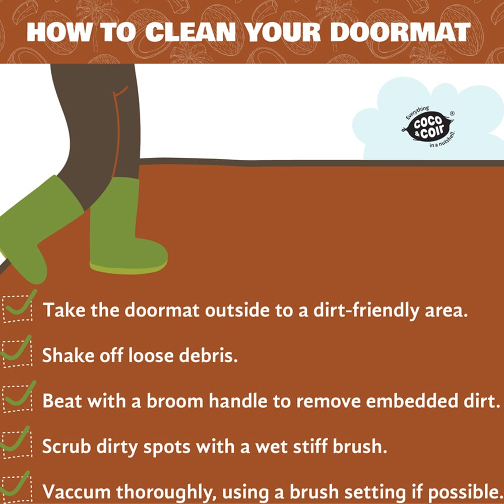 Coco & Coir Shortbread Coir Door Mat 45 x 75cm Image 5