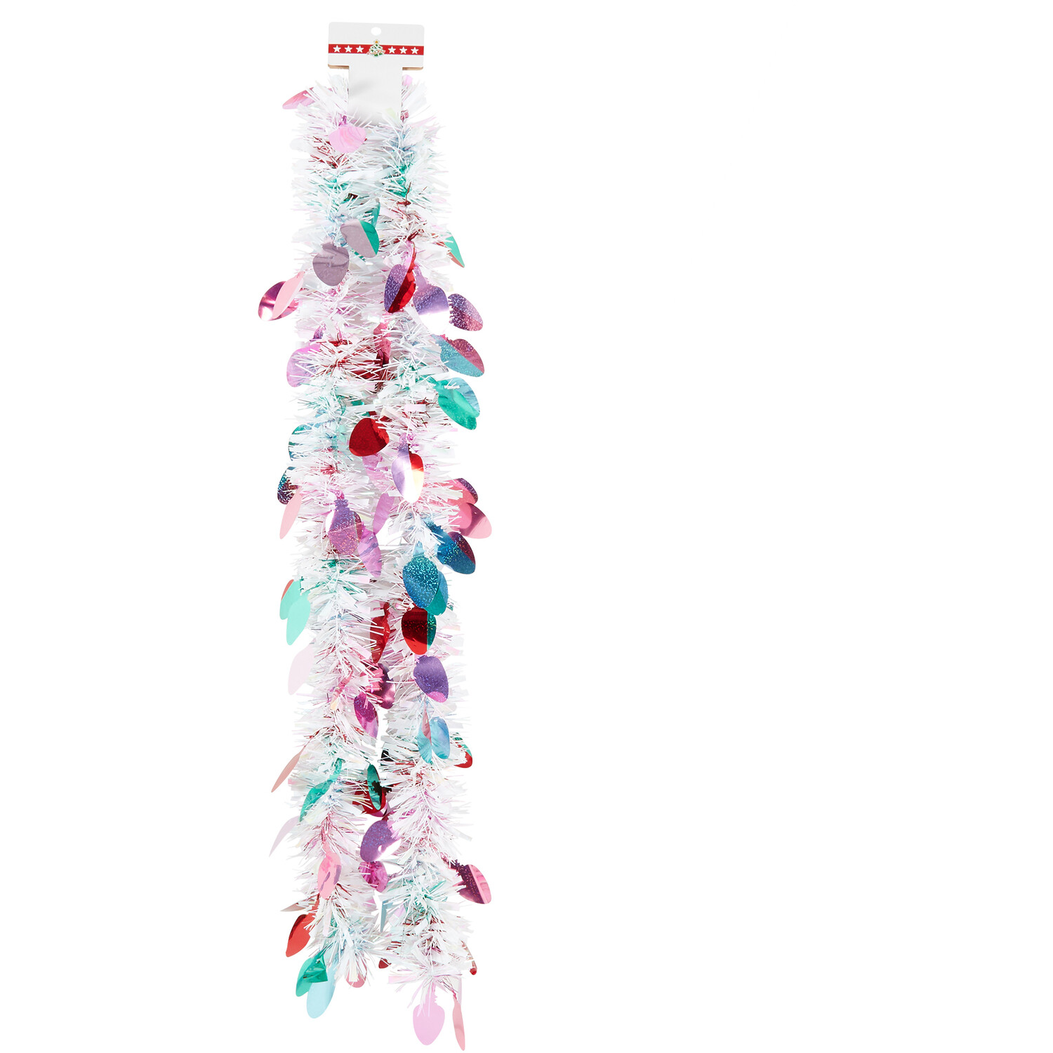 Colourful Tinsel - White Image 1