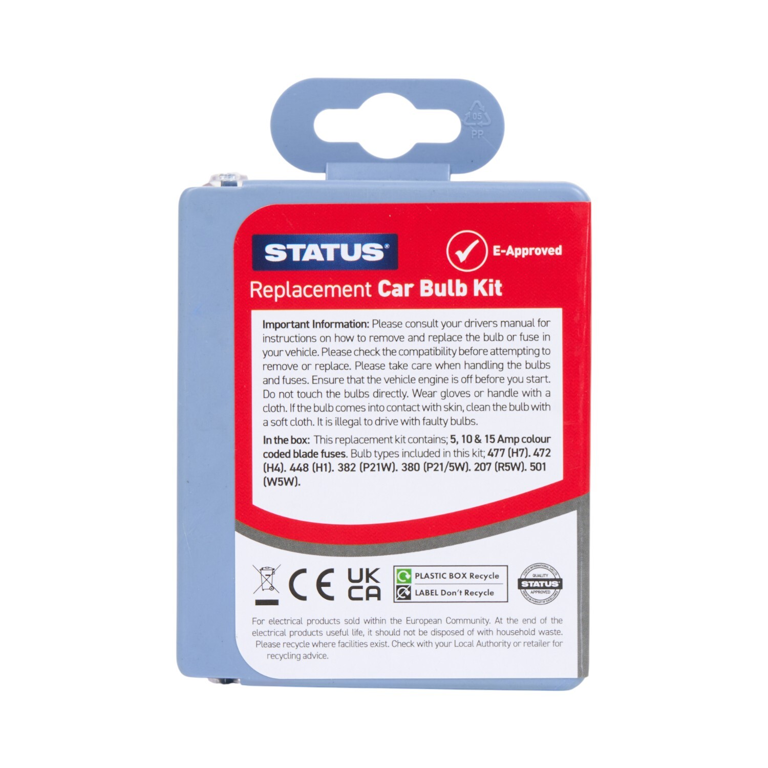 Status Universal Car Bulb and Fuse Kit Image 3
