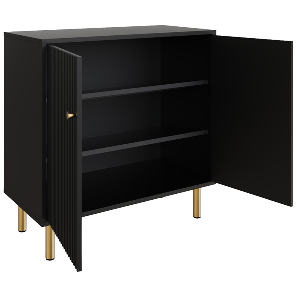 GFW Garrucha 2 Door Black Utility Shoe Cabinet Image 4