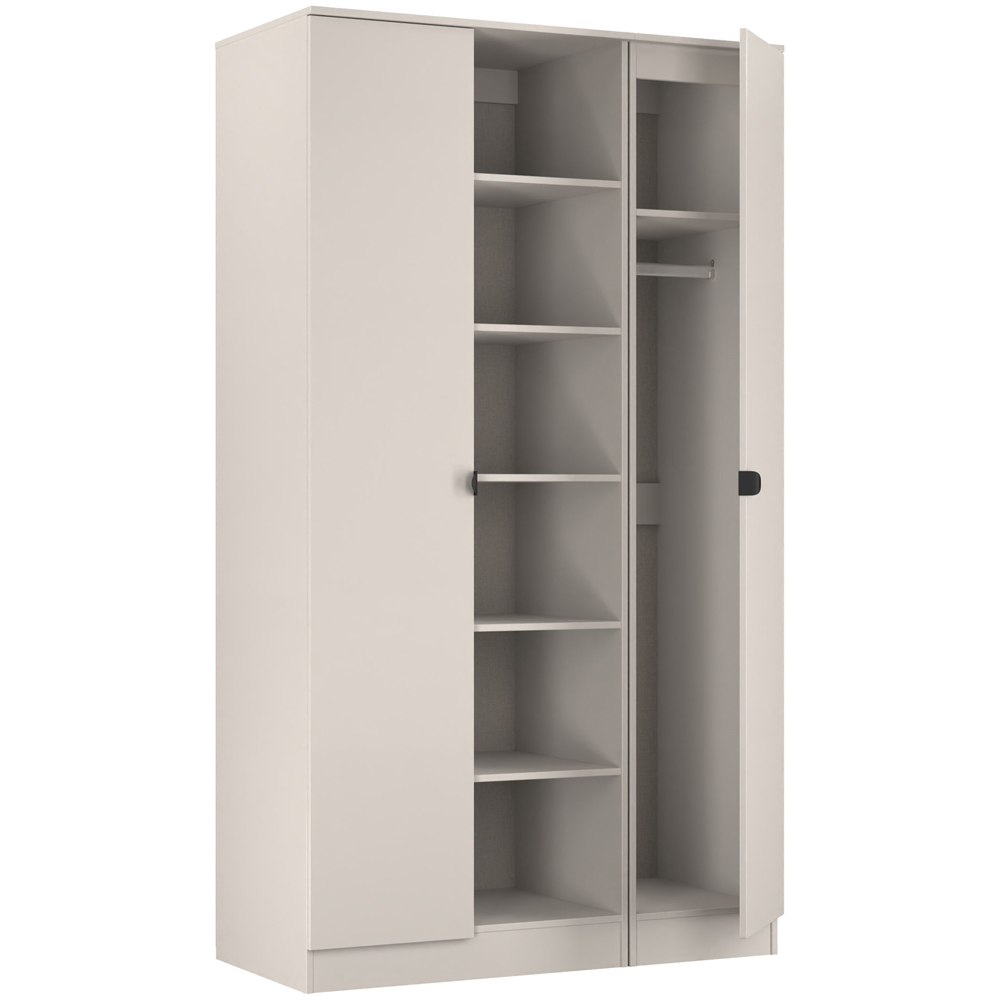 Crowndale Bora 2 Door 6 Shelf Kashmir Matt Triple Wardrobe Image 6