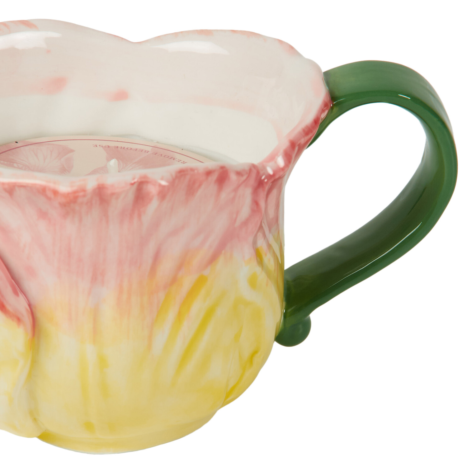 Midnight Bloom Mug Candle - Pink and Yellow Image 4